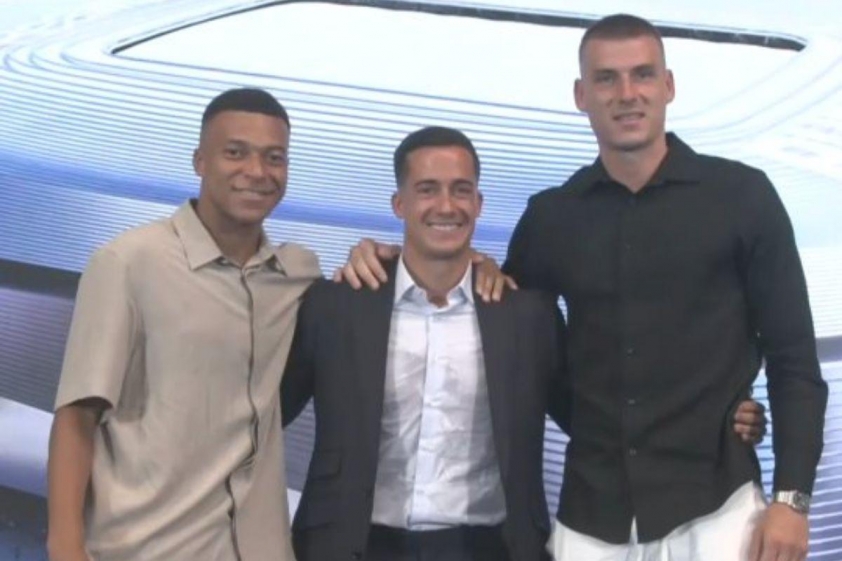 <a rel='dofollow' href='https://thethao365.me/page/kylian-mbappe.html'>Kylian Mbappe</a> và Andriy Lunin tham dự buổi lễ chia tay của Lucas Vazquez (Ảnh: Madrid Xtra).