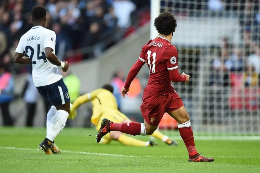 Bàn thắng duy nhất của Salah ghi được tại Wembley đã từ năm 2017 (Ảnh: The Mirror).