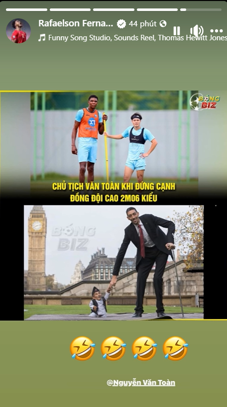Xuân Son 'trêu' Văn Toàn trang cá nhân  680261
