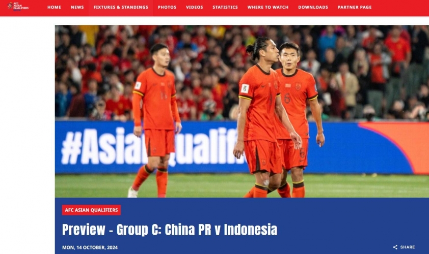 AFC dự đoán trận Trung Quốc vs Indonesia 542000