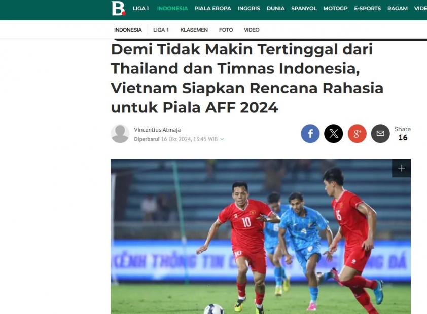 Truyền thông Indonesia 'soi kĩ' hoạt động của ĐT Việt Nam trước AFF Cup 543109