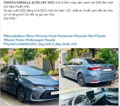 Sau 2 năm sử dụng, Toyota Corolla Altis 2022 rao bán ra sao trên sàn xe cũ 550764