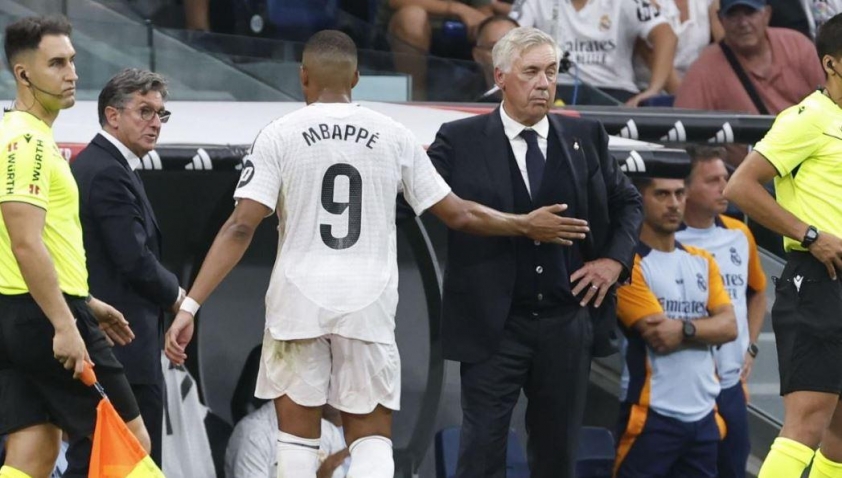 Carlo Ancelotti xác định <a href='https://thethao365.me/kylian-mbappe.htm' target='_blank'>Kylian Mbappe</a> là vấn đề của Real Madrid 551915