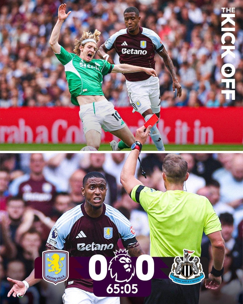 Không Isak, Newcastle bất lực trước Aston Villa chỉ còn 10 người 686139
