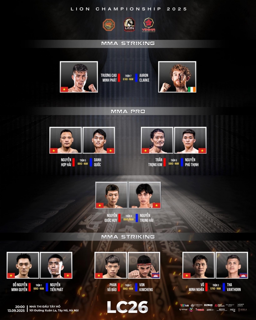 Trực tiếp LION Championship 26, 20h00 hôm nay 13/9 703846