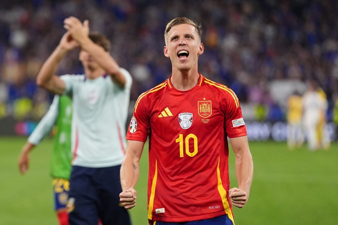 Dani Olmo từng tỏa sáng rực rỡ trong màu áo ĐT Tây Ban Nha tại Euro 2024